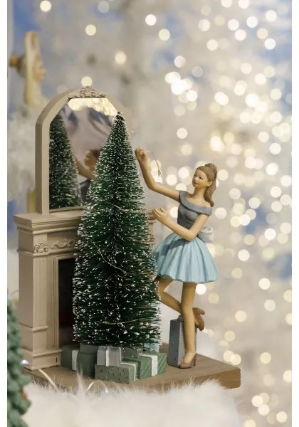 LED karácsonyi dekoráció 10xLED/3xAAA meleg fehér