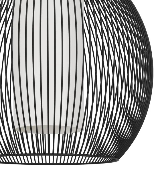 Eglo 900828 - Csillár zsinóron RAZONI 1xE27/40W/230V fekete