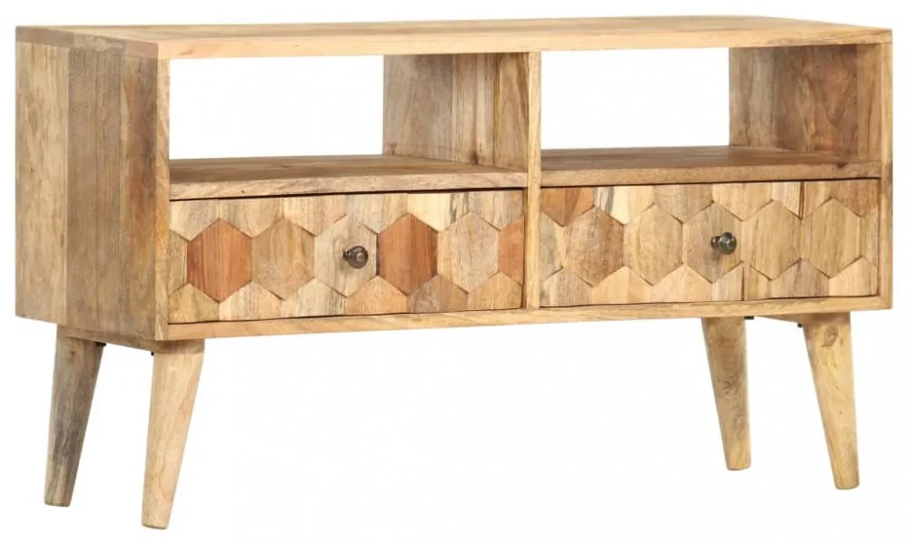 tömör mangófa TV-szekrény 90 x 30 x 50 cm