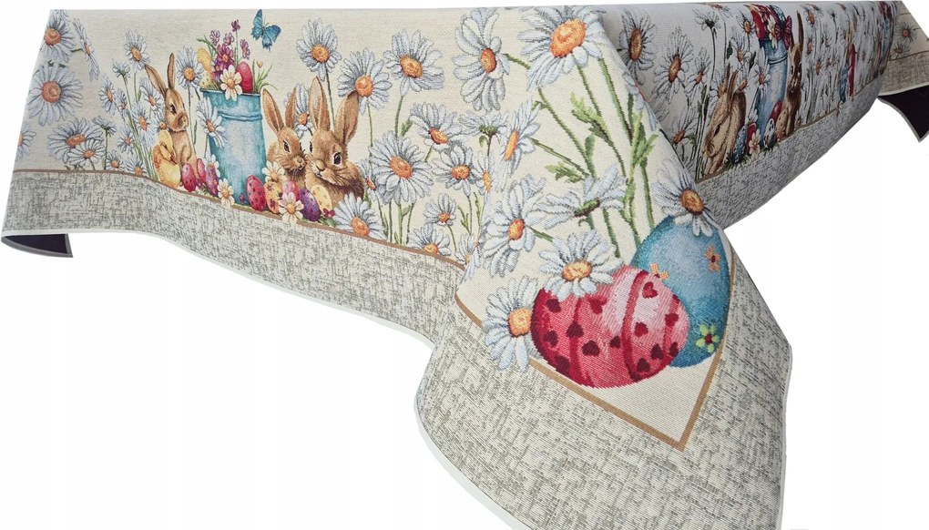 140x240 cm Abrosz Húsvéti nagy asztalra vastag húsvéti szövet színes