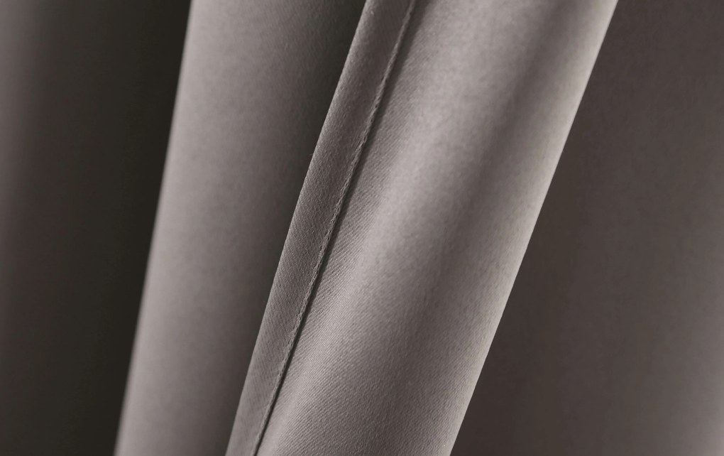 Szürke-barna OXFORD függöny 140x250 cm Felfüggesztés: Hullámos sínszalag