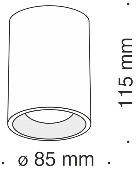 Maytoni C012CL-01B - Spotlámpa SLIM 1xGU10/50W/230V fekete