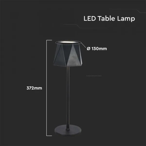 LED Dimmelhető Asztali lámpa tölthető LED/4W/5V 3000-6000K 1800 mAh fekete