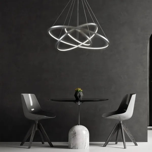 LED Csillár zsinóron LEA LED/60W/230V 4000K átm. 80 cm króm