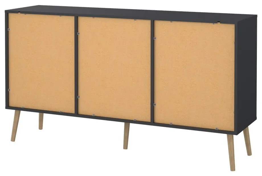 Antracitszürke alacsony komód 149x82 cm Bodo – Tvilum