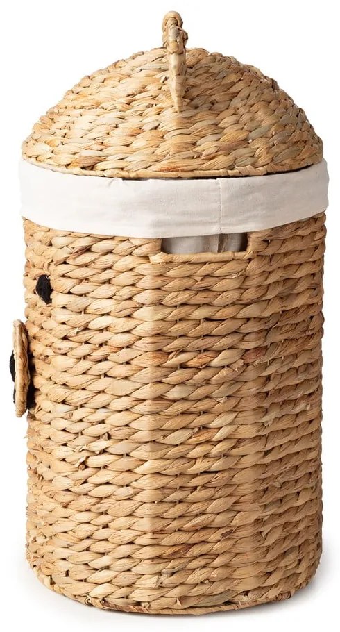 Natúr színű vízijácint játéktároló kosár ø 30x56 cm Bear – Compactor