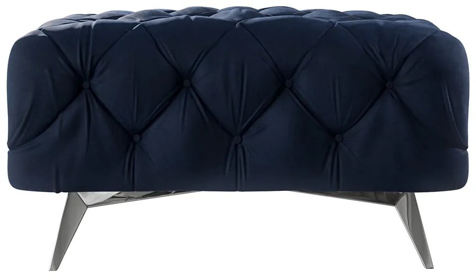 Sötétkék bársony lábtartó Chelsea – Ropez