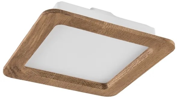 LED Beépíthető lámpa WOODY SPOT LED/17W/230V 3000K dió 18,5x18,5 cm