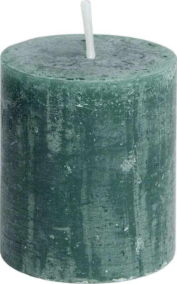 RUSTIC gyertya 8 cm, sötétzöld