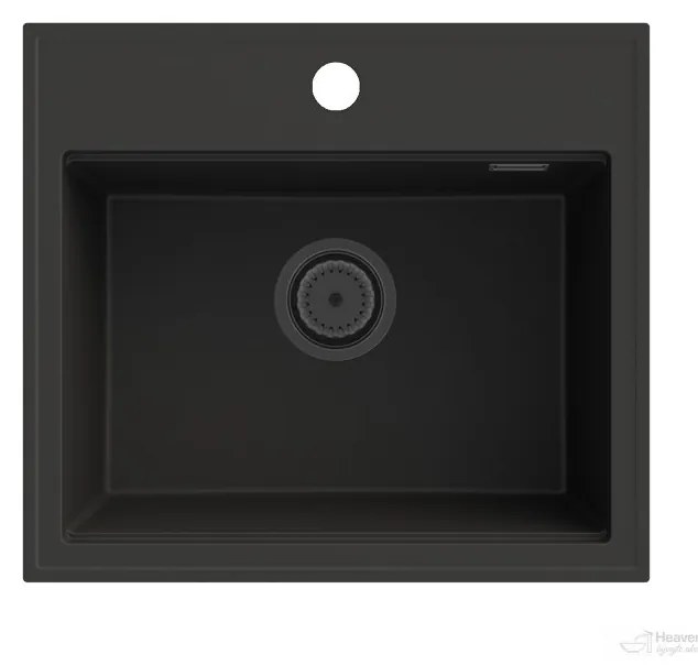 Gamma Modern 5055, 1 rekeszes gránit mosogató 560x500x210 mm, fekete, GMA-ZM-55-BK