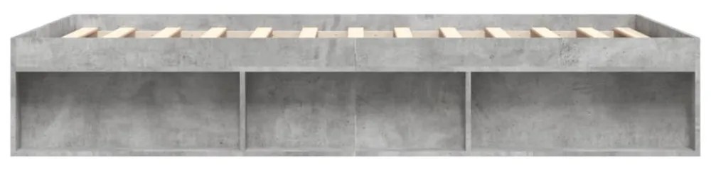 betonszürke king size ágykeret 150 x 200 cm