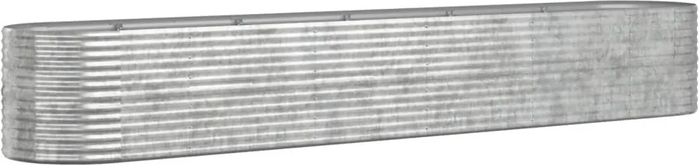 vidaXL ezüstszínű horganyzott acél kerti magaságyás 440x80x68 cm