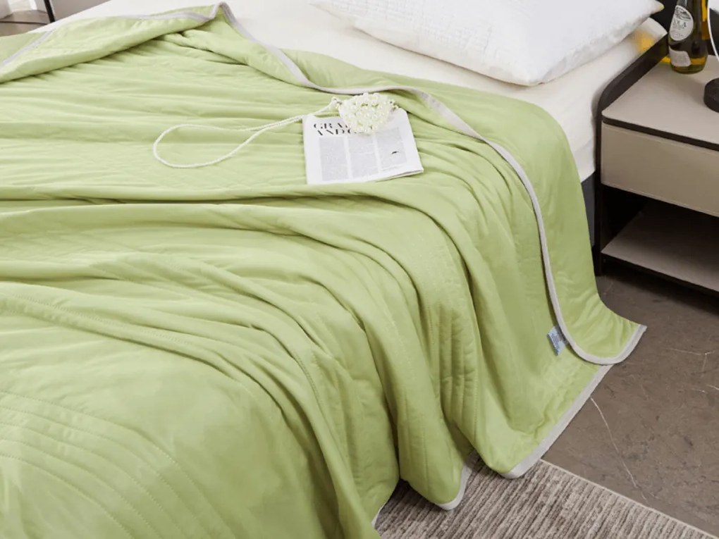 Hűsítő nyári paplan CELIA, zöld Méret: 200 x 220 cm