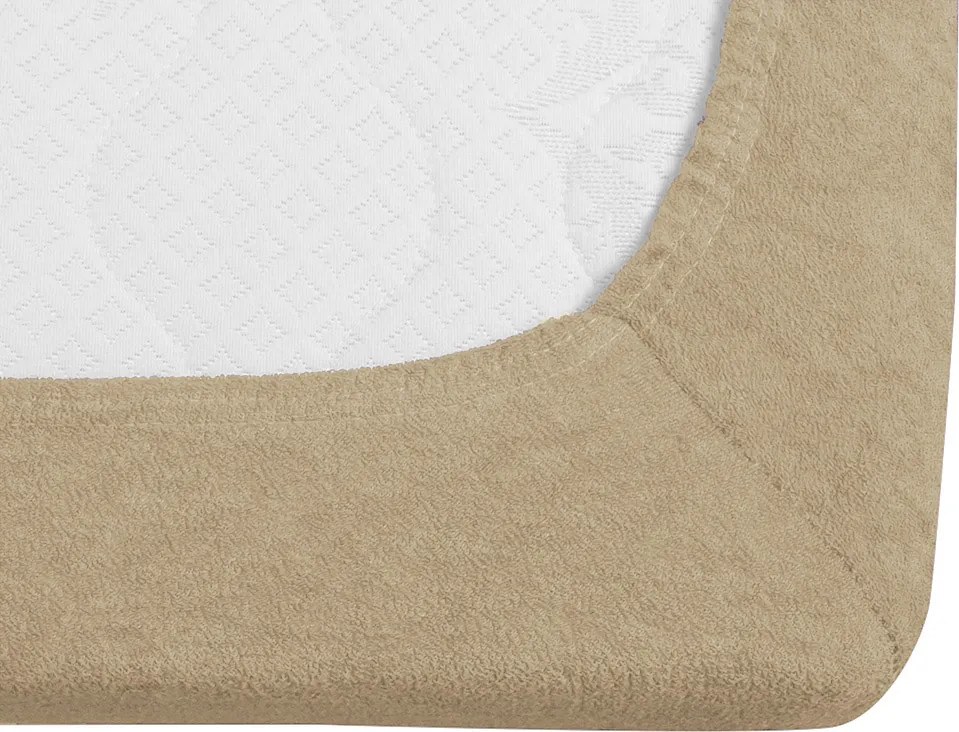 Frottír gumis lepedő EXCLUSIVE 90 x 200 cm bézs