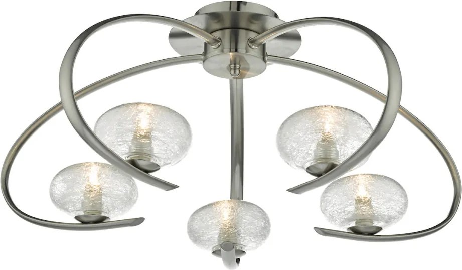 DAR LIGHTING LEI5446 LEIGHOTN Mennyezeti Csillár Szatén Króm G9 IP20