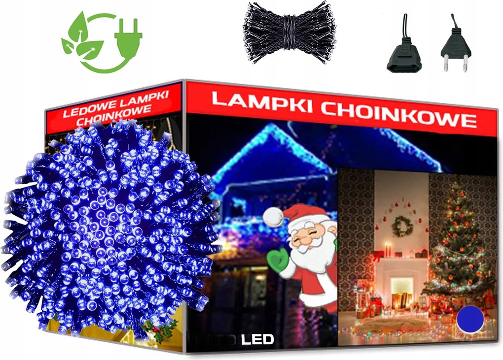 Karácsonyfa Fényfüzér 100 Led Kék Karácsonyi