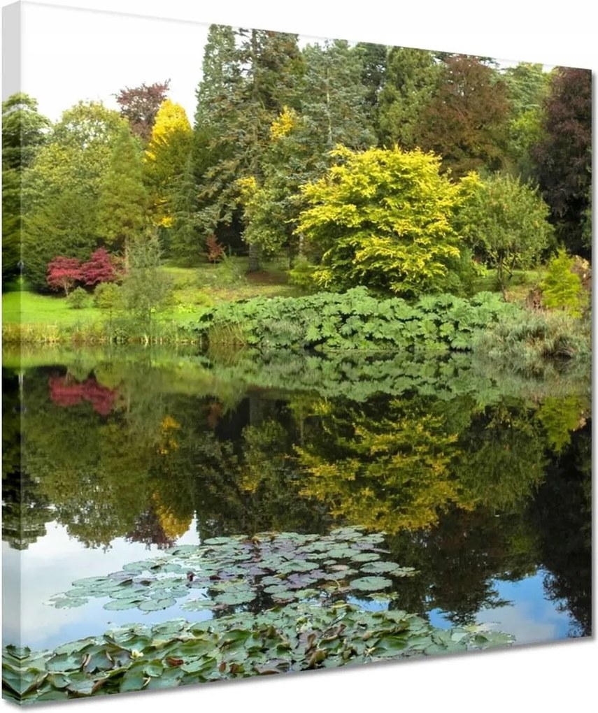 Vászonkép 30x30 Park tükröződés
