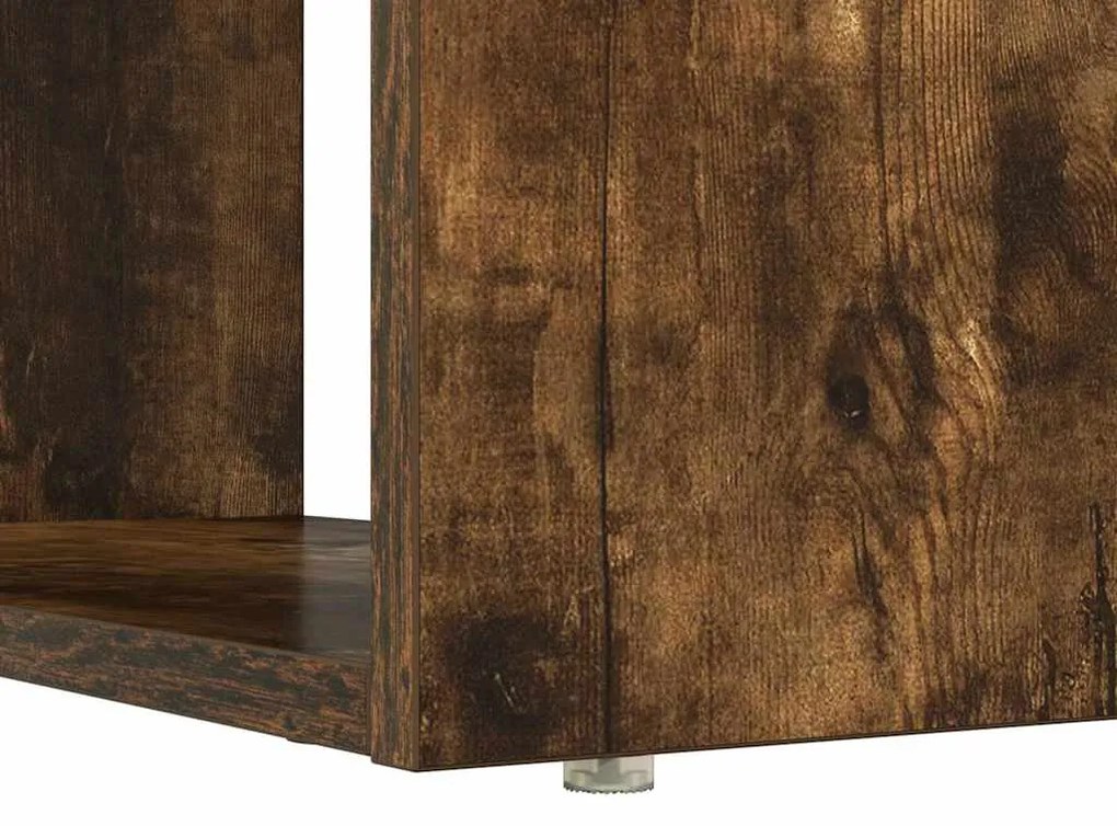 Asztal polcokkal Füstölt tölgy 113 x 54 x 120 cm Faanyag
