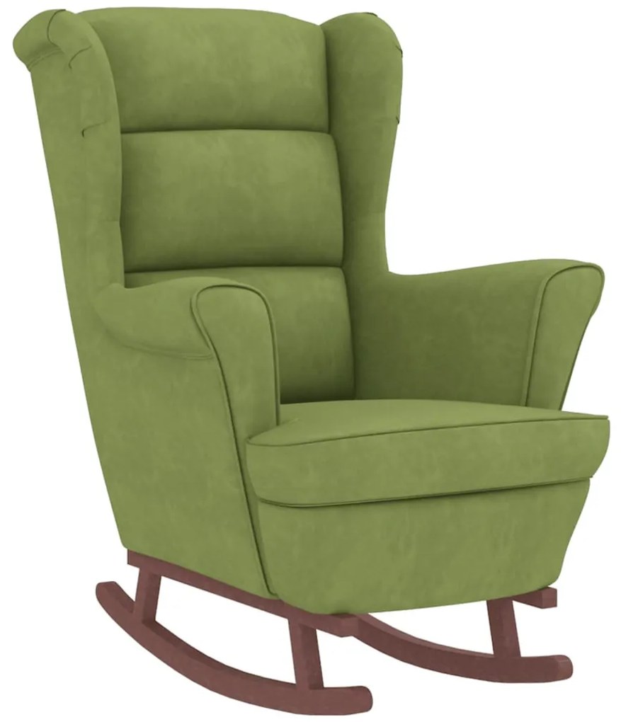 Világoszöld Bársony és Tömörfa Hintaszék