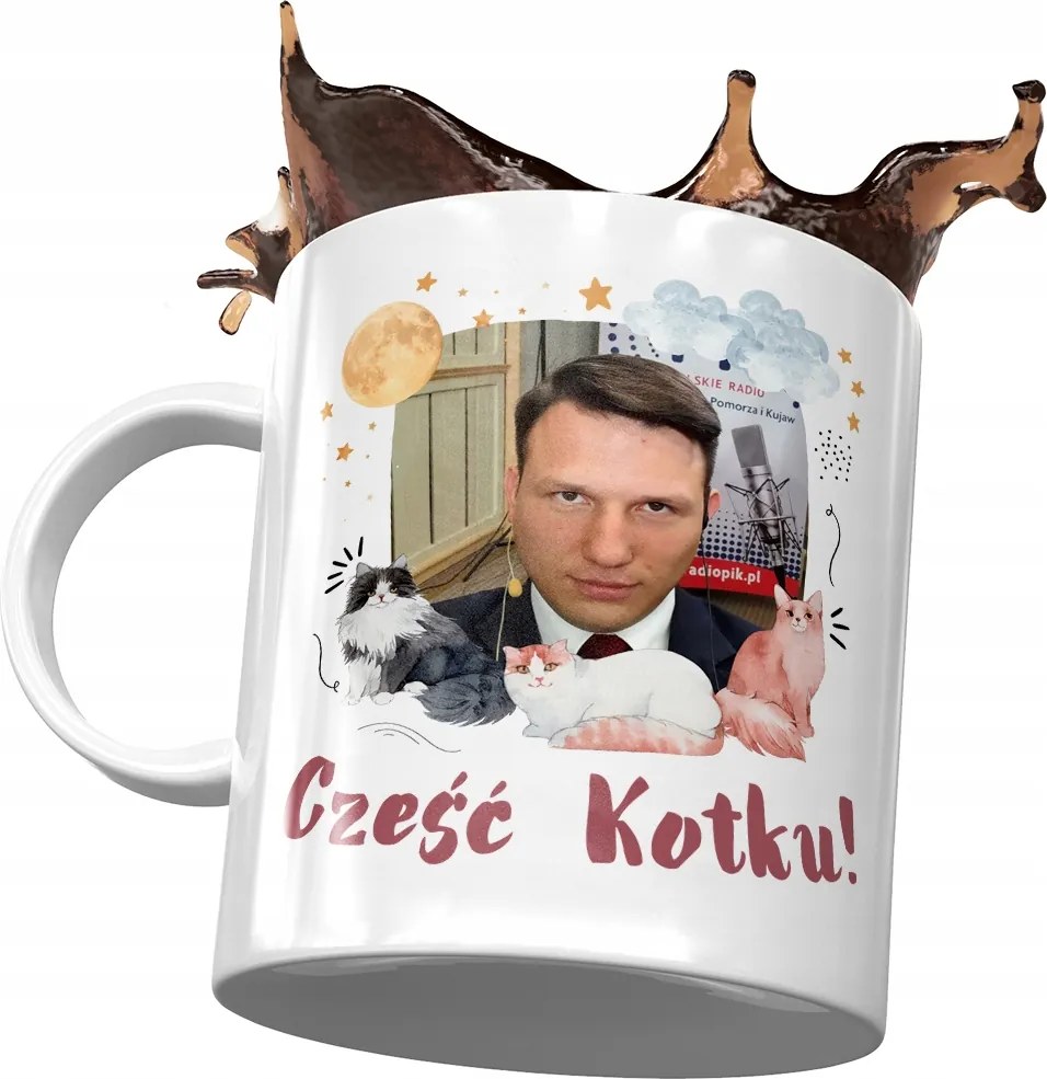 Bögre Sławomir Mentzen XD Corvinus Politikusok Ajándék Nyomtatott Fotóval