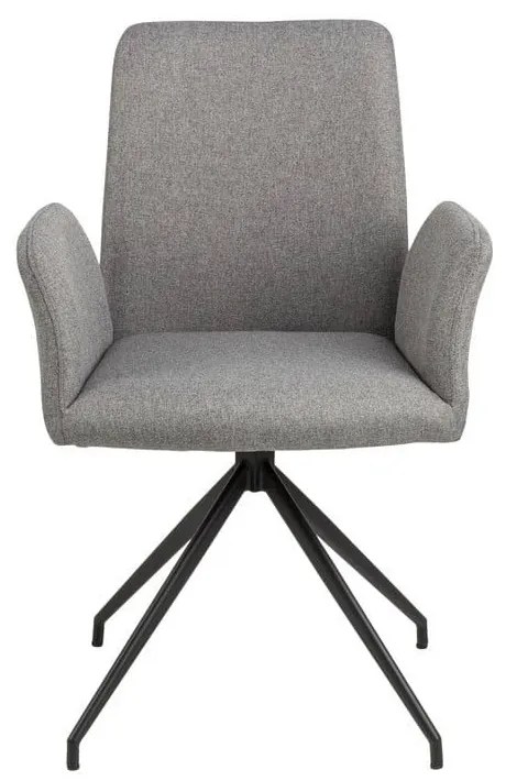 Szürke kárpitozott karfás étkezőfotel Naya – Actona