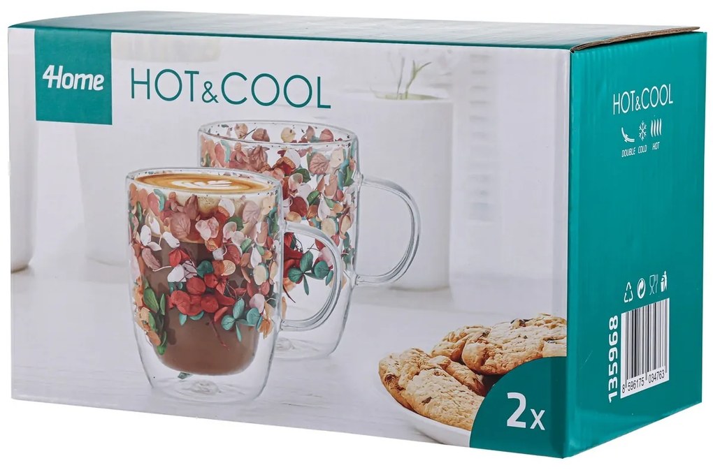 4Home Bloom  Hot&Cool hőálló pohár 400 ml, 2 db