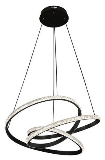 LED csillár kábelen, fényerőszabályozható, 90W (LED)/230V, 3000–6500K, Ø47 cm + távirányító