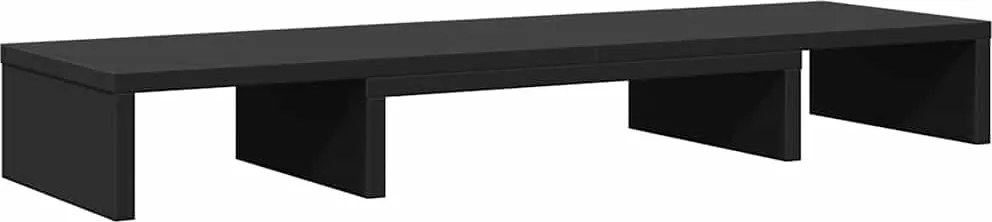 vidaXL fekete szerelt fa állítható monitorállvány 80 x 24 x 10,5 cm