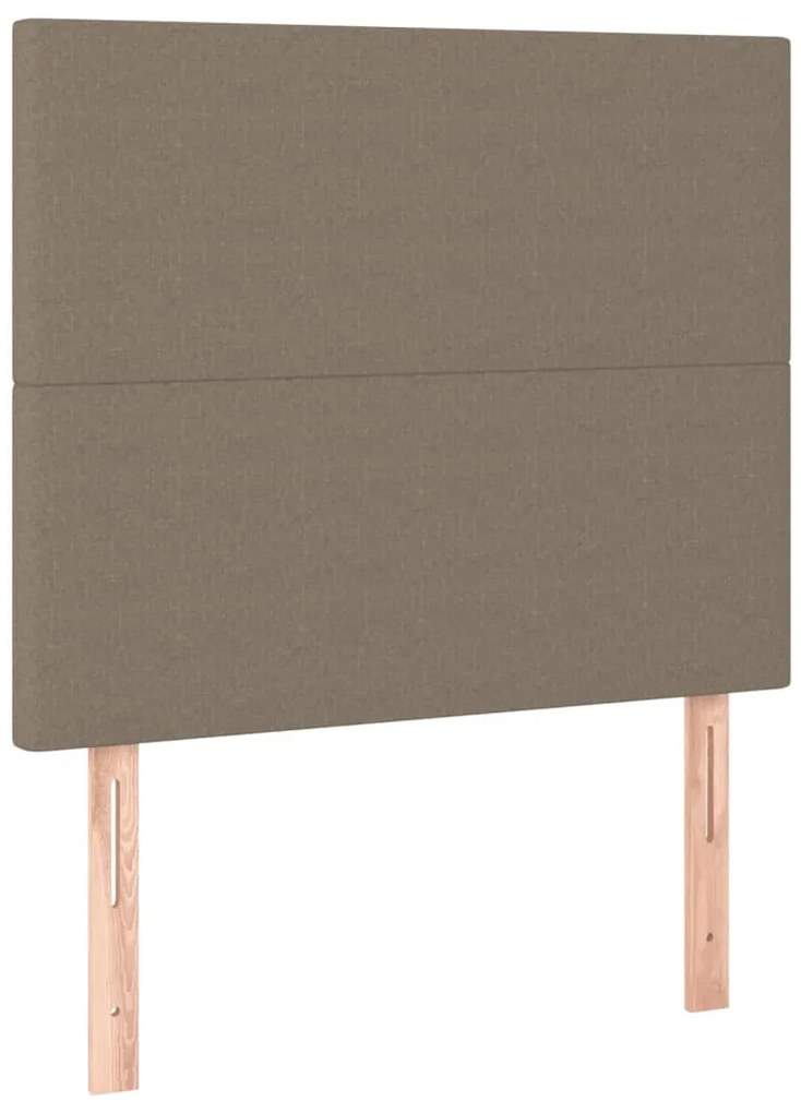 tópszínű szövet ágykeret matrac nélkül 90x200 cm