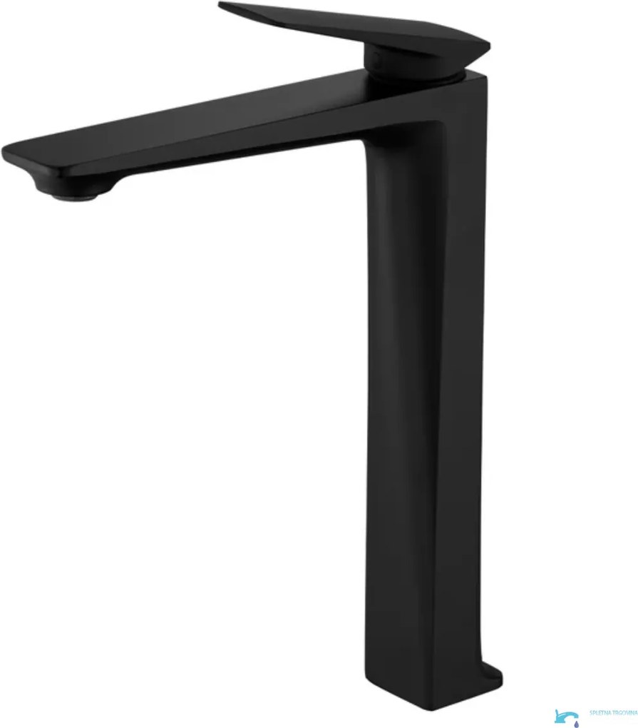 Mosdócsaptelep ELITE EDITION BS1910, mosdóra vagy pultra szerelhető, többféle színben, például matt fekete és króm kivitelben — Matt fekete — 28 cm