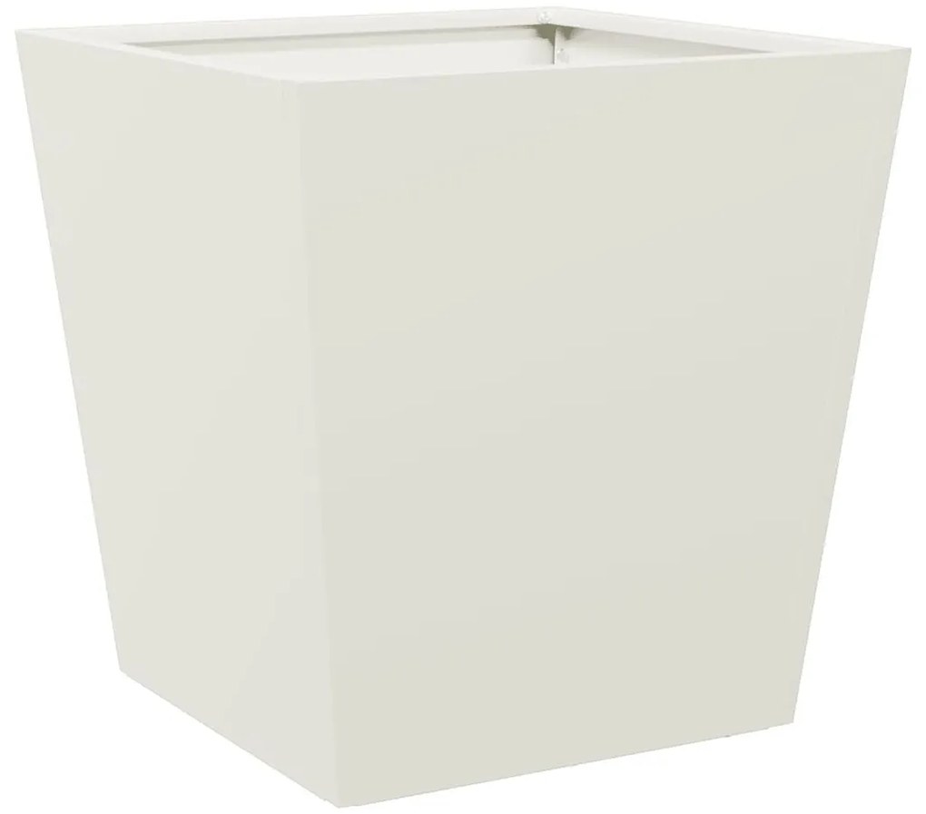 2 db fehér acél kerti növénytartó 40 x 40 x 40 cm