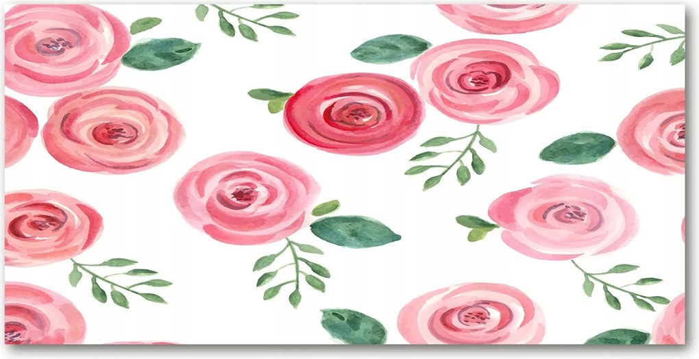 Fotó vászonkép edzett üveg Rózsa 140x70