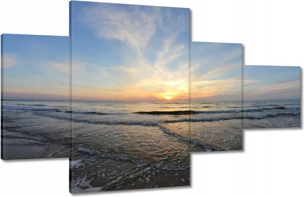 Vászonkép 130x80 Naplemente a tengerparton