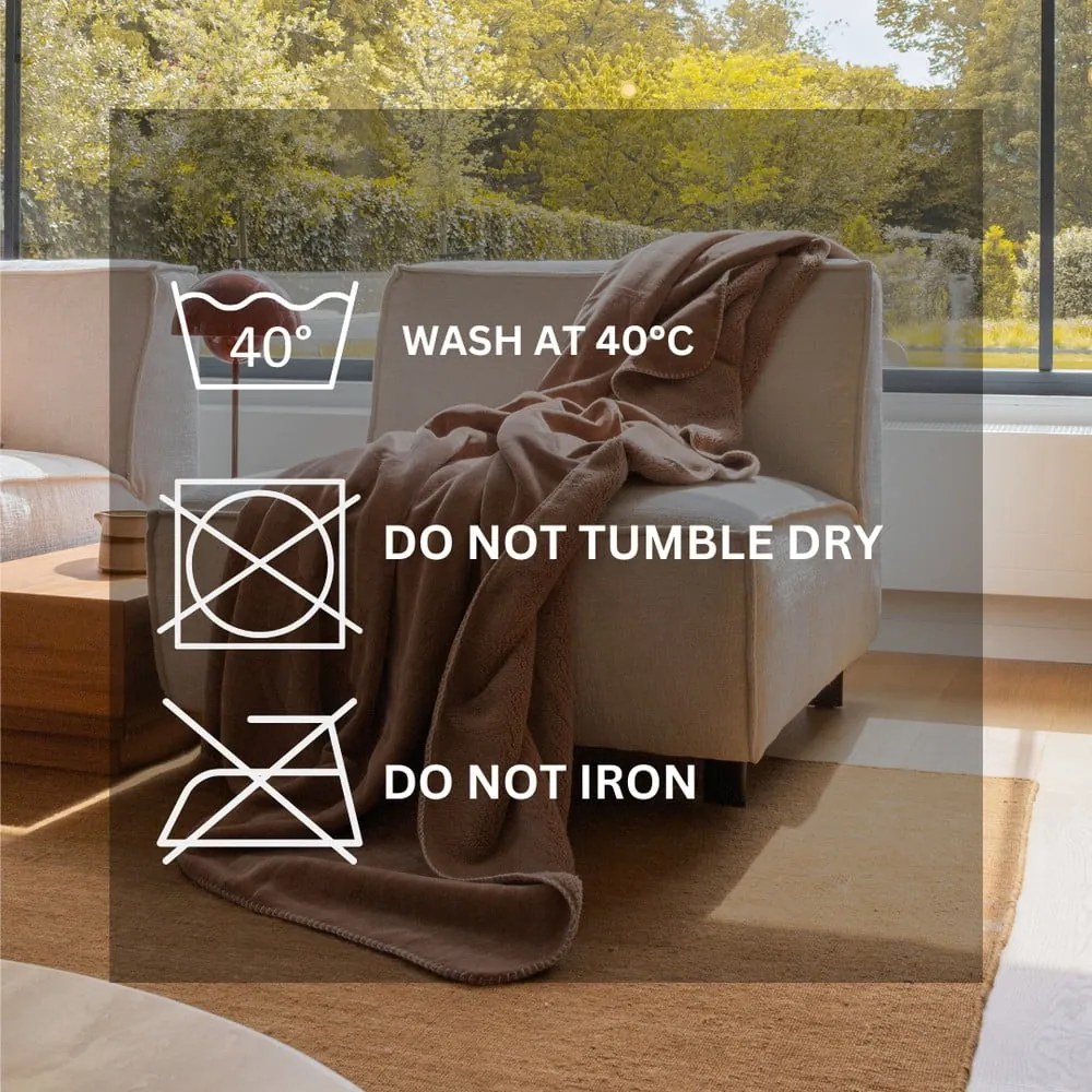 Szürkésbarna mikroplüss takaró 150x200 cm Tomo – Tiseco Home Studio