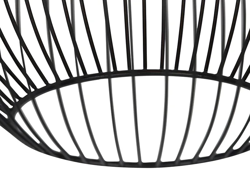 Design kerek lámpa fekete 30 cm - Dos