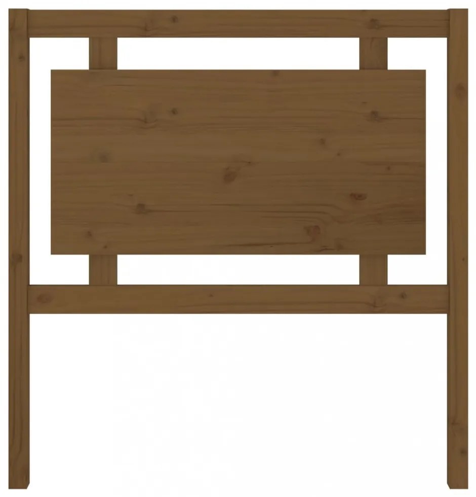 mézbarna tömör fenyőfa ágyfejtámla 95,5 x 4 x 100 cm