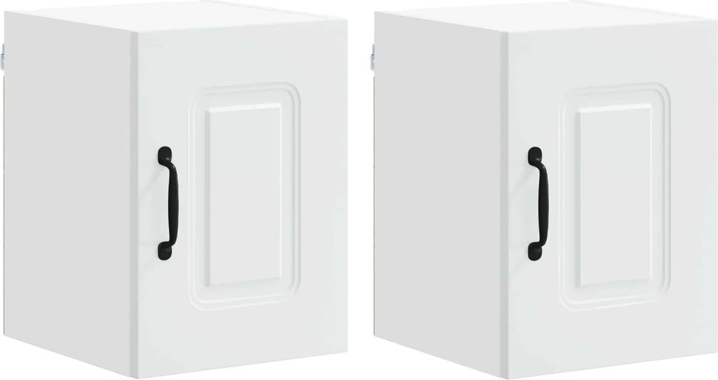 vidaXL Konyhaszekrény Kalmar 2 pcs Fehér 30 x 31 x 40 cm Faanyag