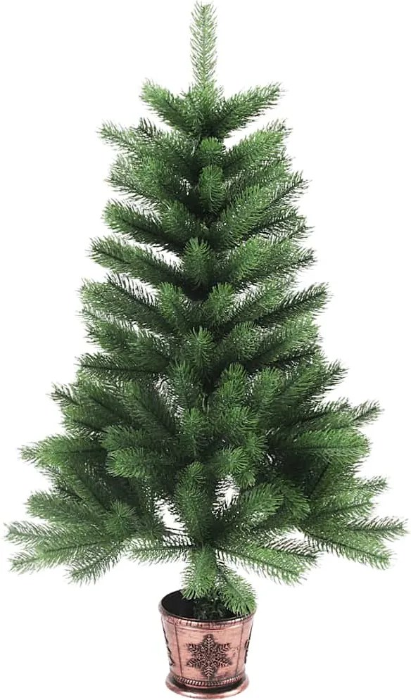 vidaXL zöld műkarácsonyfa élethű tűlevelekkel 65 cm