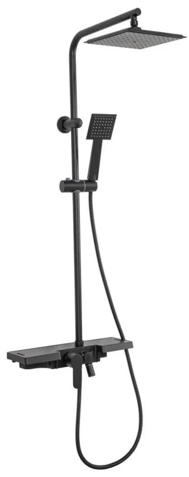 REA-P0636 - BRAVO matt fekete zuhanyszett