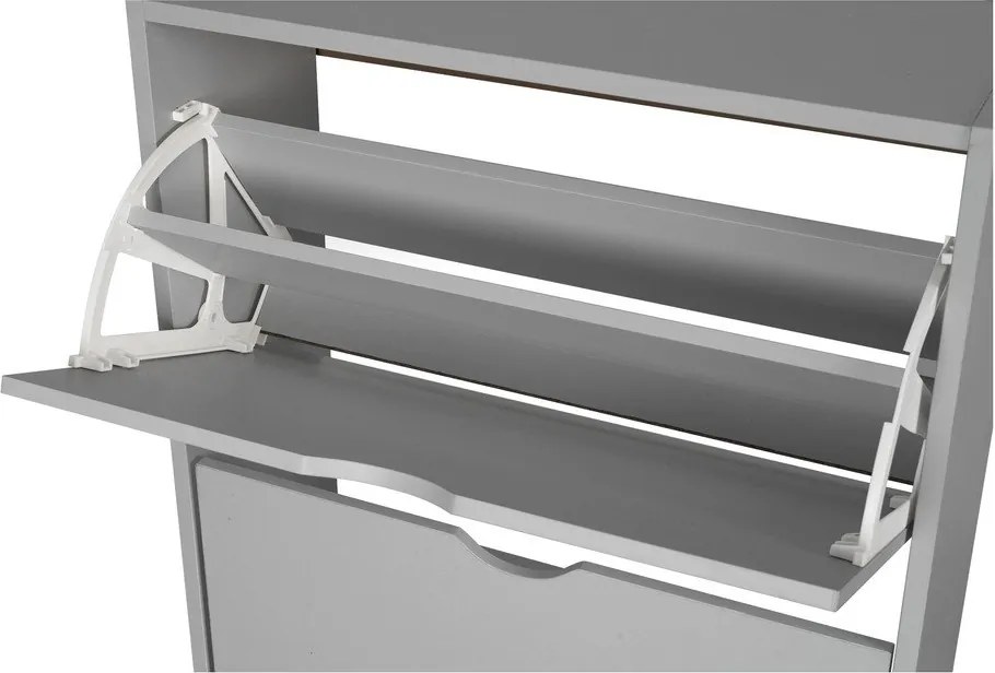 Szürke billenő ajtós cipőtartó 60x118x24 cm Stelo – Bonami Essentials