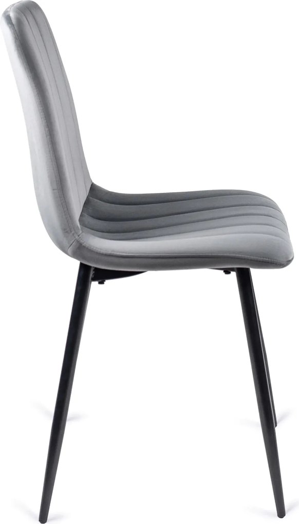 Krzesło IBIS Szare Welurowe