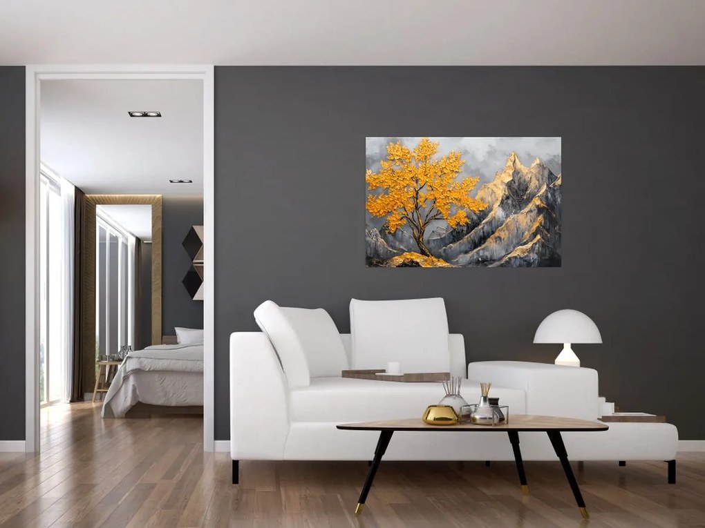 Kép – Arany fa a hegyekben (90x60 cm)