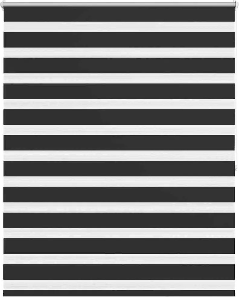 vidaXL fekete zebra roló 120,9 x 175 cm szövetszélesség 116,7 cm