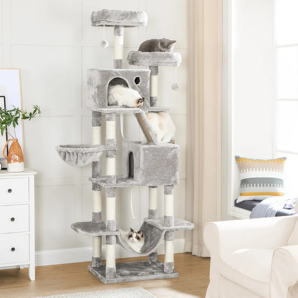 PANTHER macskafa, 60x50x206cm, szürke Feandrea