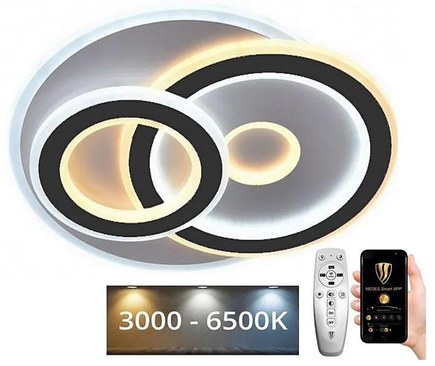 NEDES LED állítható mennyezeti lámpa LED/105W/230V 3000-6500K + távirányító J1311/WB
