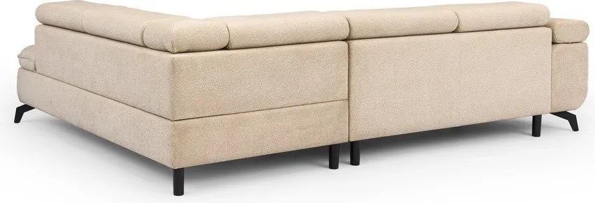 Bézs zsenília sarokkanapé (jobb oldali-L alakú) Marbeya – Ropez