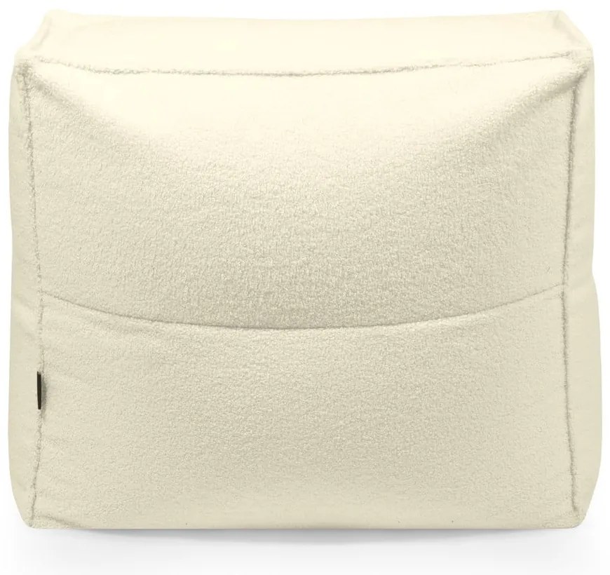 Krémszínű buklé babzsákfotel Mass Open Modul 90 – SLOWDOWN