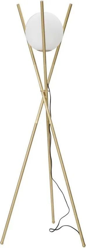 Fehér-aranyszínű állólámpa üveg búrával (magasság 155 cm) Glamy – Mauro Ferretti