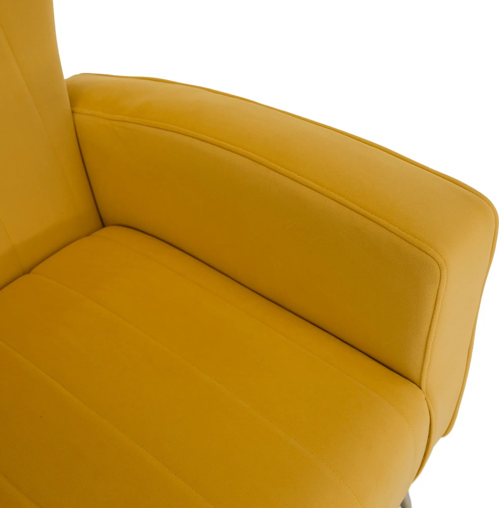 Relaxfotel, sárga Velvet szövet, BARET