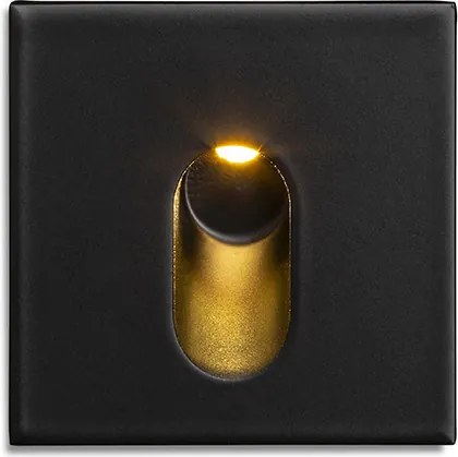 RENDL MEMPHIS SQ a falba süllyesztett fekete 230V LED 3W 60° 3000K